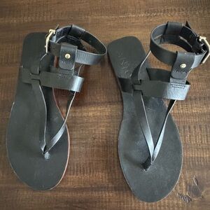 ANTONIO MELANI Black Minimalist Sandalsblack never worn